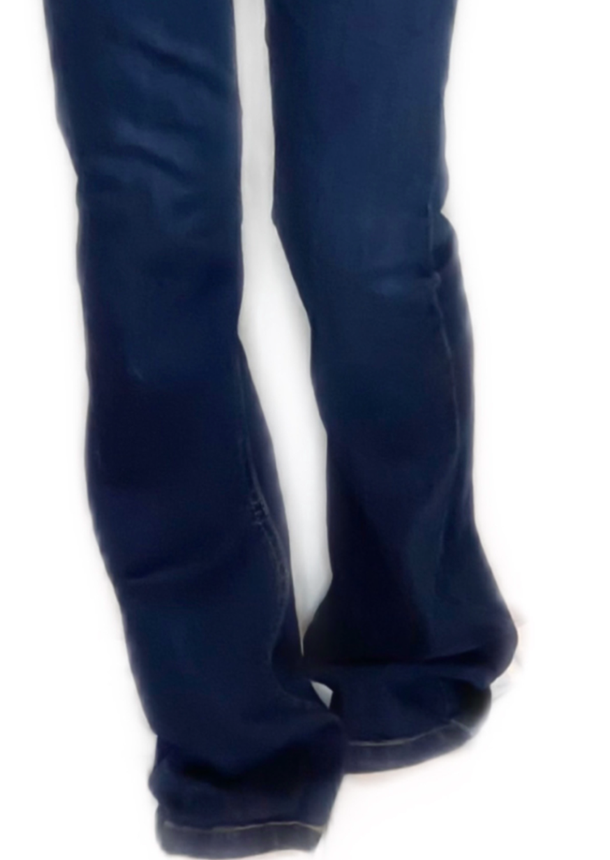 Dark Blue High Waist Flare Jeans - Giselle's Collection