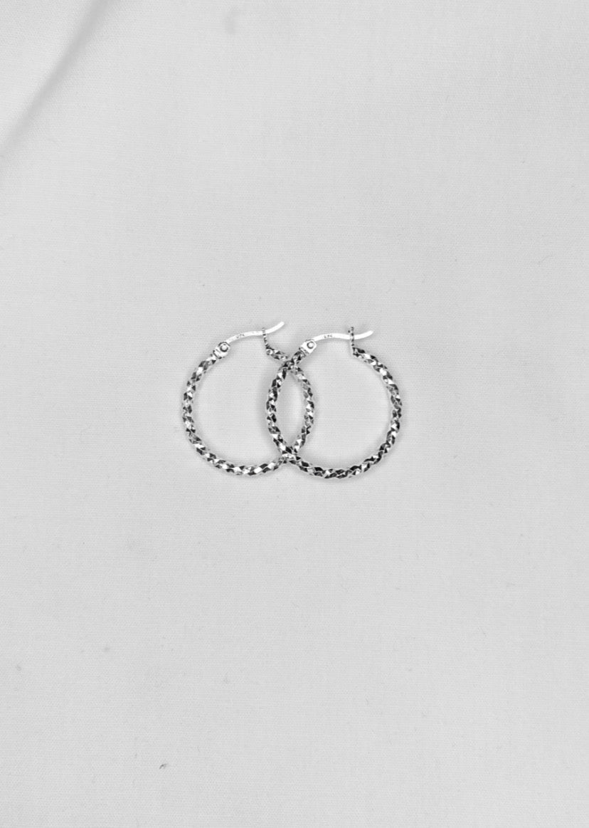 Diamond Cut Hoop Earrings - Giselle's Collection