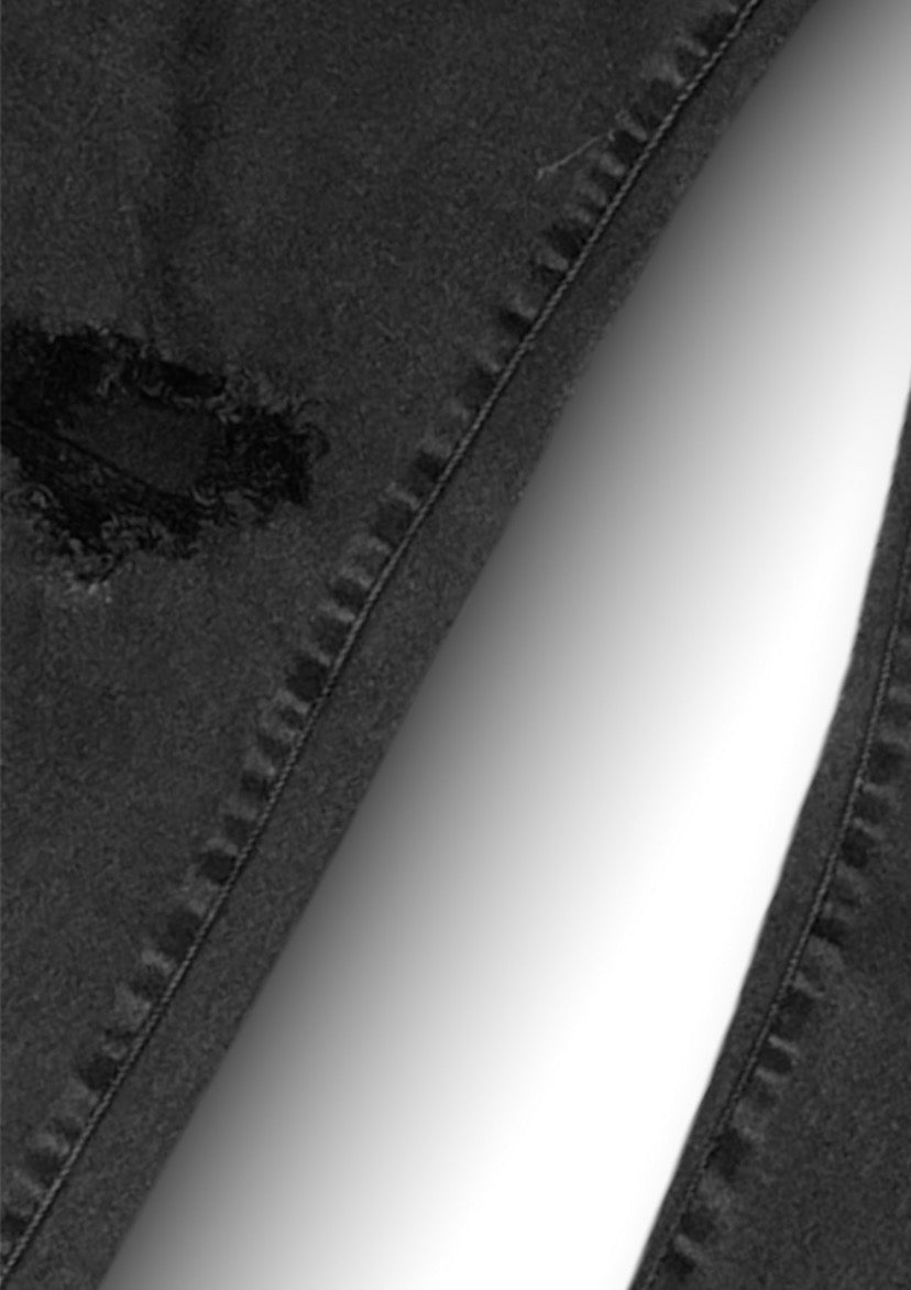 Charcoal Ripped Straight Jeans - Giselle's Collection