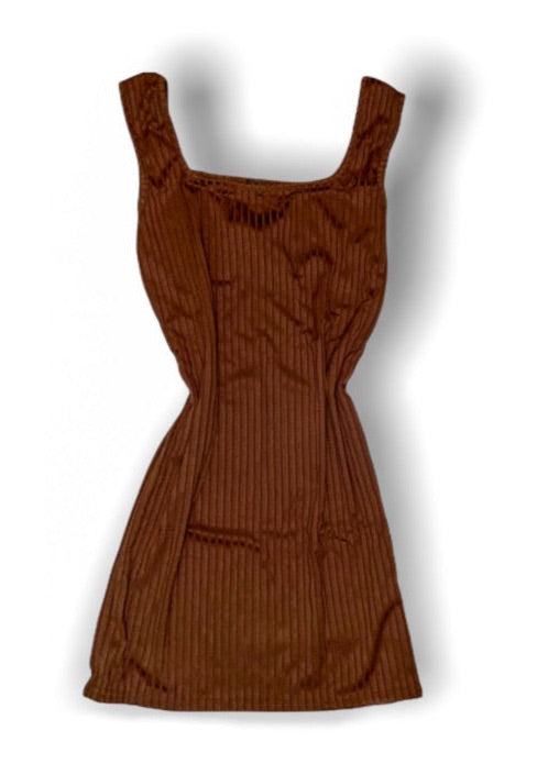 Chocolate Bodycon Mini Dress - Giselle's Collection