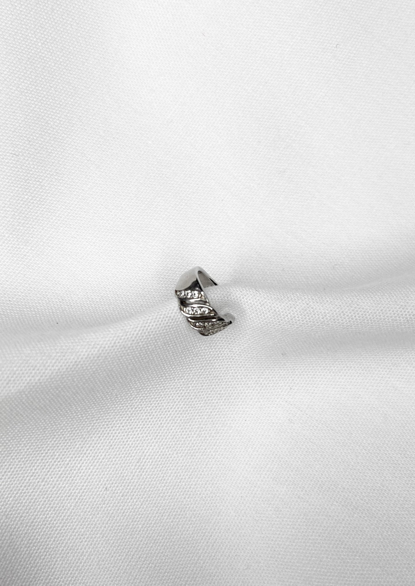 Ice Twisted Dome Ear Cuff - Giselle's Collection